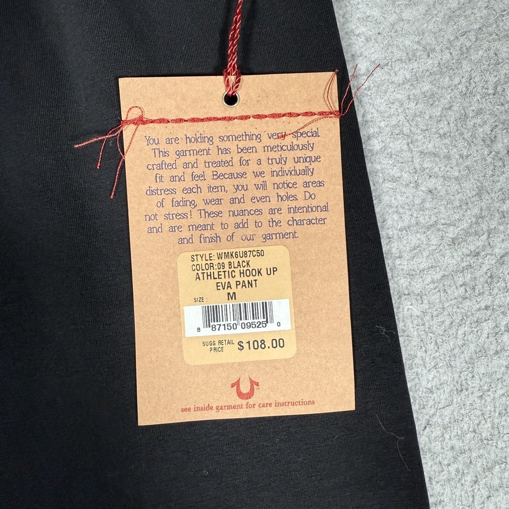 True Religion Leggings Womens Medium Black Eva Pant Athletic Hook Up Flare NWT - Picture 5 of 14